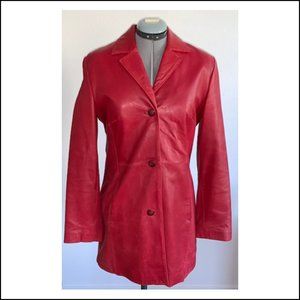Danier - Red Winter Leather Coat - SALE